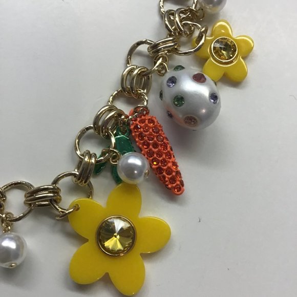 Betsey Johnson New Easter Charm Necklace - Picture 4 of 5
